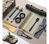 SQAQS 14PCS Sushi Maker Set, Sushi Bazooka, Maker with Rolling Mat, Make Your Own Sat Home, Portable Kit for Picnic, Complete Setfor Beginners to Make Yourself