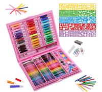 SQAQS 151pcs Children's Drawing Template, Enlightenment Education, Art Set for Kids, Art Supplies Art Kits for Kids, Deluxe Painting Art Set, Coloring Drawing Case Gift for Artists Teens Boys Girls