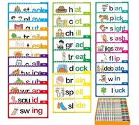 SQAQS 30PCS Rhyme Flipping Reading Education Card, Language Proficiency Enlightenment, Preschool Learning Reading Book for Toddlers & Classroom Teaching, Montessori Reading Learning Resources Toy