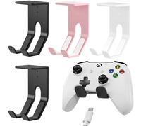 SQAQS 4PCS Switch Bracket, Hollow Cooling Design, Game Controller Holder, Universal Storage Organizer Headphones/Controller/Switch/iPad/Mobile Phone (Under Table Installation)
