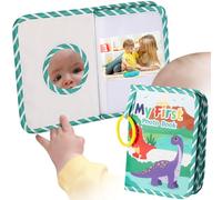 SQAQS Baby Photo Album, Cloth Infant Photo Book, Newborn Photo Album, Fabric, Baby Memory Book Soft Cloth, My First Photo Book, for Family Newborns Shower Party Favors (Dinosaur)