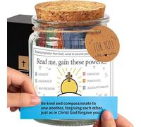 SQAQS Bible Jar, Stress Reduction and Healing, The Hope Verses, Ea-ster Jars, Glass Bottle Scripture Cards for Emotions&Feelings, Christian Gifts for Women, Verse Cards