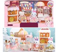 SQAQS Doll House, Family Toys, Fantasy Home Doll House, Little Rabbit Castle, Toy House, One Doll House, Toys Over 4 Years Old, Small Furniture Accessories, Free Matching and Combination