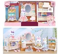 SQAQS Doll House, Family Toys, Fantasy Home Doll House, Little Rabbit Castle, Toy House, One Doll House, Toys Over 3 Years Old, Small Furniture Accessories, Free Matching and Combination(bedroom)