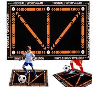SQAQS Football Training Mat, Non Slip Football Mat, Silent Football Mastery Mat, Football Footstep Training Mat Indoor, Soccer Training Mat, Ball Control Soccer Training Mat for Kids 60 * 90 cm