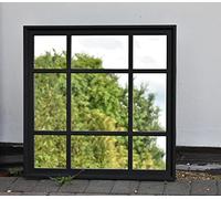 SQAURE SHAPE WINDOW STYLE WALL MIRROR SIMPLY STYLISH DECOR MIRROR BLACK WALL WINDOW MIRROR 61x61CM