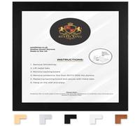 Sqaure Size Picture Frames - Home Decor Photo Frames - Wall Mount Poster Frames -Wooden Effect Frames With Arcylic front (6 x 6 in (15.24 cm x 15.24 cm), Black)