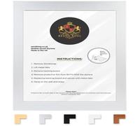 Sqaure Size Picture Frames - Home Decor Photo Frames - Wall Mount Poster Frames -Wooden Effect Frames With Arcylic front (8 x 8 in (20.32 x 20.32 cm), Silver)
