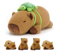 SQEQE Capybara Plush with Babies, 5 in 1 Stuffed Animals with Babies Inside Cute Capybara Plushies with Turtle Backpack, Soft Plush Toy for Kids Adults