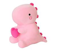 SQEQE Dinosaur Stuffed Animal Age 3+, Loving Soft Dino Plush Toys with Holding Heart for Valentine Day, Sweet Romantic Anniversary Birthday Gift for Her Girls Boys Girlfriend Pink 50CM