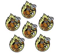 SQEYYGI 6 PCS Funny Patches, Tactical Military Morale Patch with Hook Fastener Backing, Cute Applique Accessories for Backpacks, Vests, Jackets, Jeans, Hats (This is Fine)