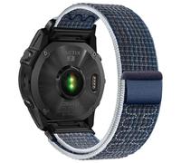 SQHYWJ-Compatible With Garmin Nylon Watch Band Sports Strap For fēnix X5X6X7pro Series Replacement Band For Men (blue 26mm)