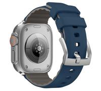 SQHYWJ] for Apple Watch Band, Silicone Two Tone Strap 49mm 45mm 44mm 42mm Compatible with Apple Watch Soft Silicone Replacement Strap(Midnight Blue 42mm)