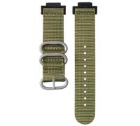 SQHYWJ Suitable for Casio G-SHOCK series watch band Nylon Canvas Replacement Watch Band for Men and Women GA-110(Silver buckle - army green)