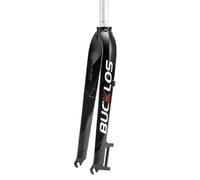 SQIANKUN Bike Forks Mountain Bike Fork 26/27.5/29inch Aluminum Alloy MTB Fork Disc Brake 9mm Straight Tube Rigid Fork Bike Accessories Mtb Forks(White-Red Logo)