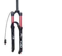 SQIANKUN Bike Forks MTB Suspension Rebound Adjustment Double Air Fork 26/27.5er/29er Inch Magnesium Alloy Quick Release Bicycle Parts Mtb Forks(26Red Remote)