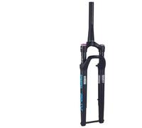 SQIANKUN Bike Forks Road Bicycle Air Fork 60mm Travel 700C Off-Road Disc Brake Air Suspension Manual Lock 100 * 12mm Thru Axle Bike Shock Mtb Forks(Blue)