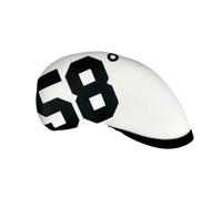 SQIANKUN Golf Club Covers 1PC Golf Club Head Cover Simple Sand Wedge 48° - 60° Print Irons Covers Protector Golf Iron Head Headcover Golf Accessories Golf Head Covers(58 Degree White)