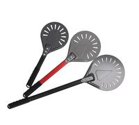 SQIANKUN Pizza Paddle 1 Pcs 7 10 Inch Small Pizza Paddle Peel Perforated Short Handle Shovel Nonstick Kitchen Utensils Turning for Oven Accessorie(Black 9inch 76cm)