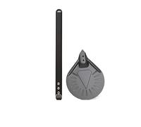 SQIANKUN Pizza Paddle Pizza Turning Small Peel Paddle Short Round Tool Non Slip Wooden Handle 9 Inch Perforated Shovel Aluminum(9 inch 60cm-03)