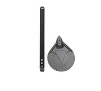 SQIANKUN Pizza Paddle Pizza Turning Small Peel Paddle Short Round Tool Non Slip Wooden Handle 9 Inch Perforated Shovel Aluminum(8 inch 97cm)
