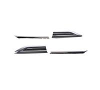 SQIFBA Car interior 4PCS Car Door Side Wing Emblem Badge Sticker Cover Trim For VW For Tiguan For Mk2 2016-2018 Styling Mouldings Car Moulding Strip(Silver)