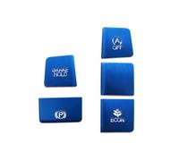 SQIFBA Car Interior 5Pcs Electronic Handbrake Patch Central Control Panel Sticker Decoration Modification Accessories For Civic 10th 2016-2021 Interior Styling(Blue)