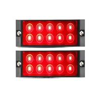 SQIFBA Car Rear Stop Light 10led Side Marker Light Ultra Slim Turn Signal Brake Indicator Truck Stop Lamp Waterproof for Semi-Trailer Pickup Tractors(2pcs Red Light)