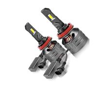 SQIFBA Car Rear Stop Light 3inch Projector Lens Fog Light Use H11 D2S Xenon LED Bulb 12V Bi-xenon Lens Fog Lamp For Daihatsu For Xenia 2007-2011(2pcs H11 LED Bulb)