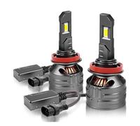 SQIFBA Car Rear Stop Light 3inch Projector Lens Fog Light use H11 D2S Xenon LED Bulb 12V Bi-xenon Lens Fog Lamp For Toyota for Camry for Corolla for Vios(2pcs H11 LED Bulb)