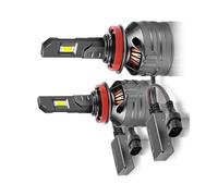 SQIFBA Car Rear Stop Light 3inch Projector Lens Fog Light use H11 D2S Xenon LED Bulb 12V Bi-xenon Lens Fog Lamp For Suzuki For Kizashi 2011-On(2pcs H11 LED Bulb)