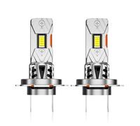 SQIFBA Car Rear Stop Light Car H4 LED Bulb H7 Front Driving Lamps Hi/Lo Beam White Lamp h4 h7 Headlight Fog Light Bulbs for SUV Automotive Motorcycle(2pcs H7 LED Bulb)
