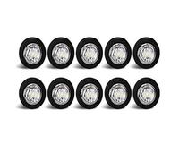 SQIFBA Car Rear Stop Light Interior Exterior Decorative Light 12/24V for Car for Cargo Trailer Truck LED Brake Warning Indicator Parking Position Lamp(10pcs White Light)