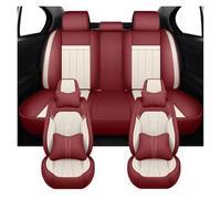 SQIFBA Car Seat Cushions Anti-Slip PU Leather Universal Car Seat Covers For Dodge For Challenger For Nitro For RAM 1500 For Caliber For Journey Seat Covers(Luxuny-wine red)