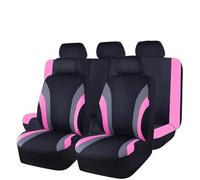 SQIFBA Car Seat Cushions Polyester Fabric Universal Car Seat Covers Rear Seat Backest Can Split Seat Covers Fit For Most Car SUV Truck Seat Covers(Pink 5)