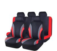SQIFBA Car Seat Cushions Polyester Fabric Universal Car Seat Covers Rear Seat Backest Can Split Seat Covers Fit For Most Car SUV Truck Seat Covers(Red 5)