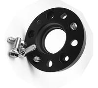 SQIFBA Éntretoise roue voiture Embers Nut Wheel Spacers For A5 PCD 5x112 CB 66.6mm Wheel Hub Widening Forged Aluminum 1 Piece(1PC Black 25mm)