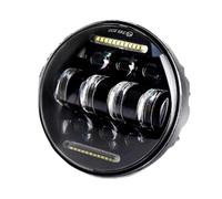 SQIFBA Motorcycle Spotlights Angel Eye Aperture Motorcycle Front Headlight 5.75-inch Spotlight For Sportster XL 1200 883 For Softail For Street Bob Front Spot Light