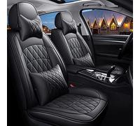 SQIFBA Pu Leather 5 Seat Full Set Car Seat Covers For Jaguar Xf For F-pace For E-pace For I-pace For X-type Xe Xj Xk Car Accessories Car Seat Protector(Black,Luxury)