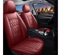 SQIFBA Pu Leather 5 Seat Full Set Car Seat Covers For Jaguar Xf For F-pace For E-pace For I-pace For X-type Xe Xj Xk Car Accessories Car Seat Protector(Lafite Red,Standard)