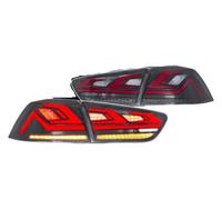 SQIFBA Rear Lights Car Tail Light Assembly For Mitsubishi For Lancer For EVO-X 08-18 Dynamic LED Brake Signal Light Led Tuning Tail Light Assembly(A Smoked Mirror)