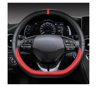 Steering Wheel Cover For Hyundai For Ioniq 2016 2017 2018 2019 2020 2021 2022 Car Steering Wheel Cover D Shape PU Leather Auto Accessories Interior Car Interior Decor(Red)
