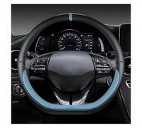 Steering Wheel Cover For Hyundai For Ioniq 2016 2017 2018 2019 2020 2021 2022 Car Steering Wheel Cover D Shape PU Leather Auto Accessories Interior Car Interior Decor(Blue)