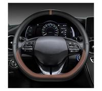 SQIFBA Steering Wheel Cover For Hyundai For Ioniq 2016 2017 2018 2019 2020 2021 2022 Car Steering Wheel Cover D Shape PU Leather Auto Accessories Interior Car Interior Decor(Coffee)