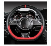 SQIFBA Steering Wheel Cover For Suzuki For Swift 2017 2018 2019 2020 2021 2022 Microfiber Leather D Shape 38cm Car Steering Wheel Cover Sport Auto Accessories Car Interior Decor(Red)