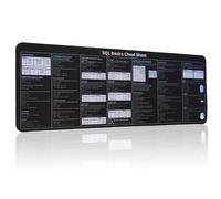 SQL Mousepad, SQL Cheat Sheet Mouse Pad, Large Size Keyboard Desk Mat, Tips Gifts for Beginner IT Program Engineer Desk Pad Structured Query Language Shortcuts Mat