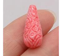 SQMSK 10PCS Natural Coral Pink Elephant Buddha Head Bud Beads For Jewelry MakingDIYNecklace Accessories Charm Gift Decor Free