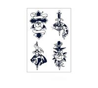 SQMSK 110x160cm 3pcs Waterproof Flower Temporary Tattoos, Realistic Herbal Dyes, Large Flower Design, Full Arm Body Art, For Men, Women, Festivals