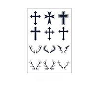 SQMSK 110x160cm 3pcs Waterproof Flower Temporary Tattoos, Realistic Herbal Dyes, Large Flower Design, Full Arm Body Art, For Men, Women, Festivals