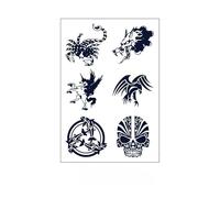 SQMSK 110x160cm 3pcs Waterproof Flower Temporary Tattoos, Realistic Herbal Dyes, Large Flower Design, Full Arm Body Art, For Men, Women, Festivals
